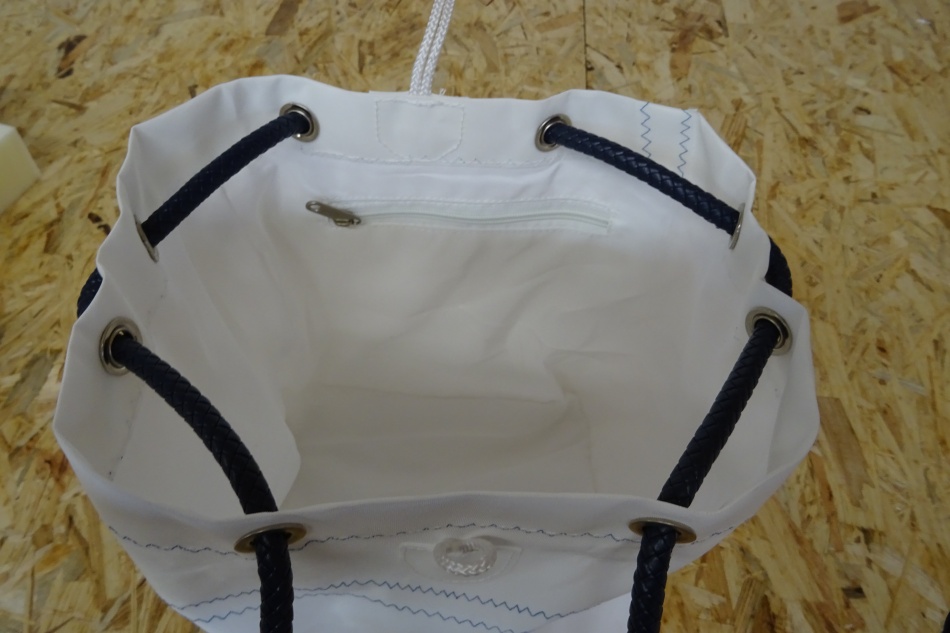Segeltuch-Tasche Bainbridge Seglertasche mit Segelnummer Holdall Deluxe L,weiß 
