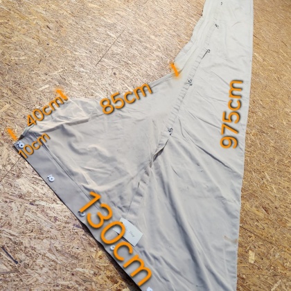 Gebrauchte Fockpersenning | passend u. a. für Stagreiter-Vorsegel | Länge 9.75 m | KN. 1866